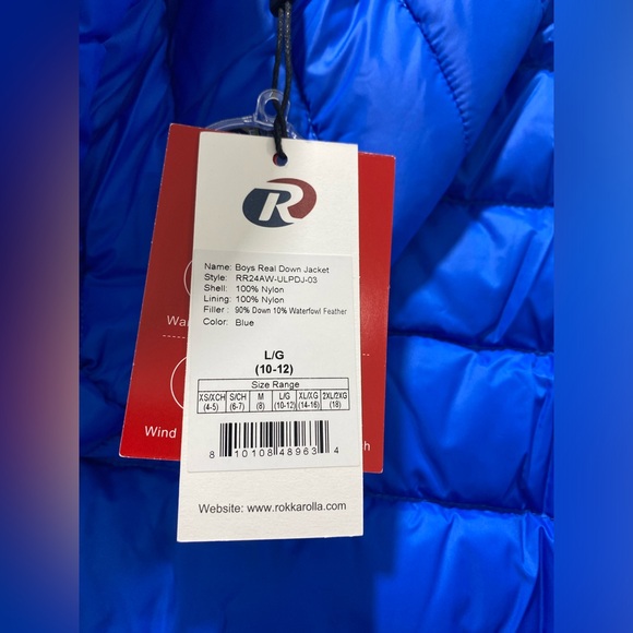 Rokka&Rolla Boys' Ultra Lightweight Packable Down Puffer Jacket Coat - Picture 6 of 9